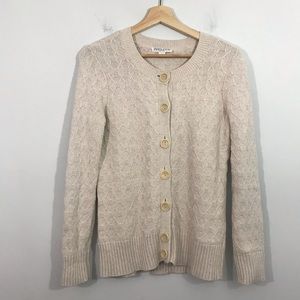 Pendleton Cable Knit Sweater Cardigan Women's S Cream Button Down